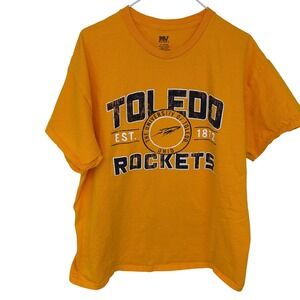 Yellow Toledo Rockets T Shirt XL Men's MV Sport College NCAA Tee